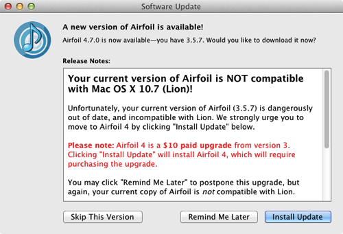 Airfoil 4's Update/Upgrade